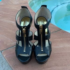 Michael Kors black platform high heels